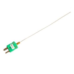 Thermocouple  isolation minrale  rponse rapide de 0,25 mm de diamtre avec prise miniature IEC - Type K - Jonction mise  la terre - 150 mm