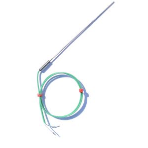Thermocouple  isolation minrale  rponse rapide de 0,25 mm de diamtre avec pot uni et queues IEC PFA - Type K