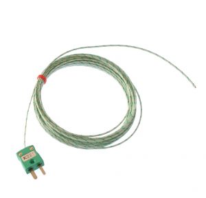Thermocouple  jonction expose CEI  paire plate isol en fibre de verre - Types K, J, T