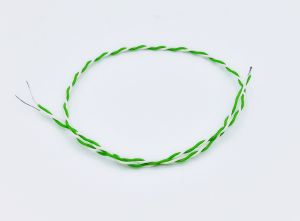 Thermocouple  jonction expose IEC double torsion isol en PTFE avec queues nues - Type K - Longueur de cble de 300 mm