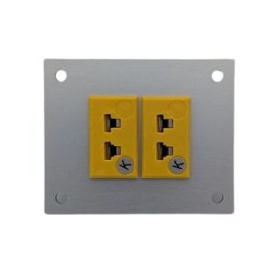 Connecteur de thermocouple Panneau en aluminium avec prises miniatures ANSI de type K