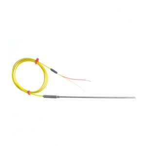 Joint en pot uni de 0,5 mm de diamtre avec 1 mtre de plomb isol PFA ANSI, paire plate de 7/0,2 mm avec queues - isol ou mis  la terre