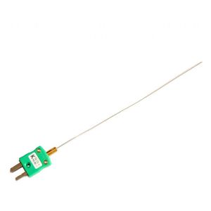Thermocouple  rponse rapide de 0,75 mm de diamtre avec prise IEC miniature - Jonction isole - 100 mm