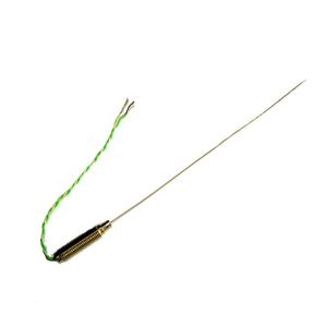 Thermocouple  rponse rapide de 0,75 mm de diamtre avec pot filet et queues IEC - Jonction mise  la terre - 100 mm