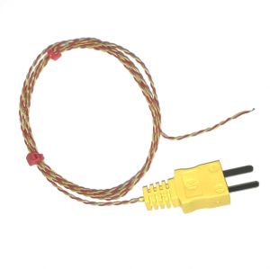 Thermocouple  jonction expose ANSI isol en PFA avec fiche moule - Type K