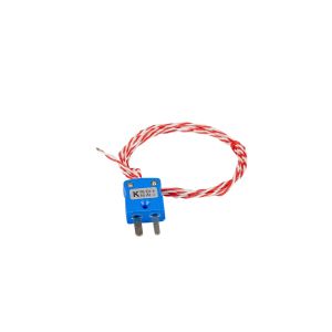 JIS Type K Thermocouple  pointe soude expose 1 / 0.3mm PFA Cble torsad double avec fiche miniature 3m