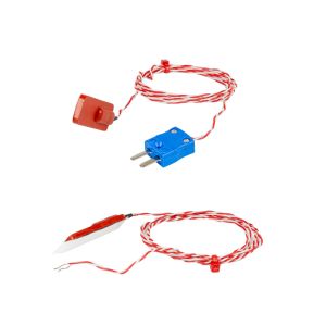 JIS Silicone Rubber Patch Thermocouple Type K PFA Twin Twisted avec bouchon miniature ou queues nues