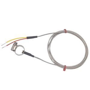 Thermocouple de surface de tuyau ANSI, tresse en acier inoxydable en fibre de verre - Type K