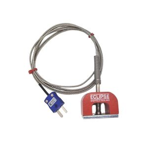 JIS Type K 9kg Pull Power (fer  cheval) Thermocouple magntique, cble isol PFA avec tresse en acier inoxydable se terminant en miniature ou prise standard