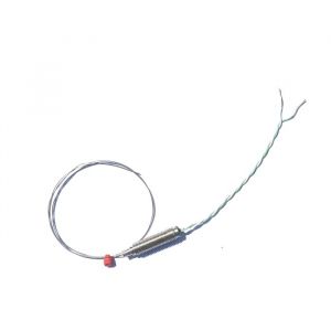 Thermocouple  isolation minrale  rponse rapide de 0,25 mm de diamtre avec pot filet et queues IEC PFA - Type K