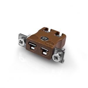 Miniature Quick Wire Thermocouple Connector Panel Mount avec Bracket en acier inoxydable IM-T-SSPFQ Type T IEC