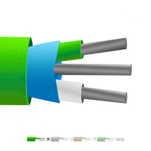 Cble / fil de thermocouple blind en mylar isol en PVC de type K (IEC)
