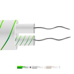 Type K Glassfibre Insulated Flat Pair thermocouple Cable / Wire (IEC)