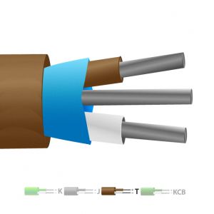 Type T PVC Isolé Mylar Screened Thermocouple Câble / Fil (IEC)