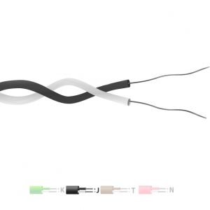 Type J PTFE Isolé Twin Twisted Pair Thermocouple Câble / Fil (IEC)