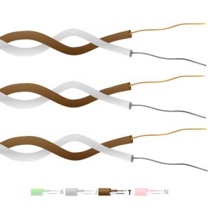 Type T PTFE Isolé Double Paire Torsadée Thermocouple Câble / Fil (IEC)