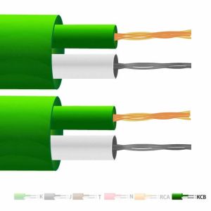 Cble / fil de thermocouple  paire plate isol en PVC de type VX (KCB) pour une utilisation avec des thermocouples de type K