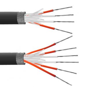 3 noyaux PFA isols, cran en cuivre tam, cble / fil de capteur PRT