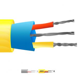 Type K PVC Isolé Mylar Screened Thermocouple Câble / Fil (ANSI)