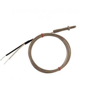 Thermocouple  buse IEC Type K & J, cble isol en fibre de verre avec tresse en acier inoxydable se terminant en queue nue, fiche miniature ou standard