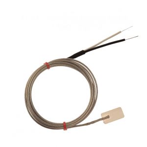Thermocouple à feuilles, surbroïde en acier inoxydable fibre de verre - Type K,J