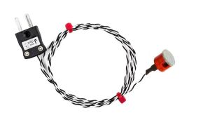Thermocouple magntique  bouton de traction IEC de type K 0,7 kg, isol en PTFE avec prise miniature de type J - longueur 1 m