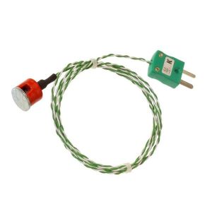 Thermocouple magntique  bouton de traction IEC de type K 0,7 kg, isol en PTFE avec prise miniature de type K - longueur 1 m
