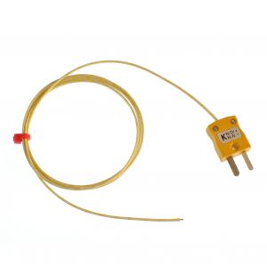 Glassfibre isolé ANSI Exposed Junction Thermocouple avec plug miniature - Types K