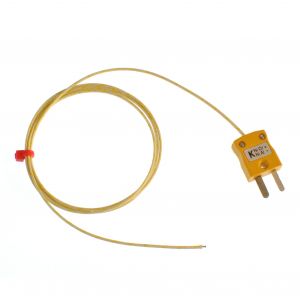 Thermocouple  jonction expose ANSI isol en fibre de verre avec prise miniature - Types K
