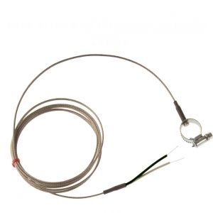 Thermocouple de surface de tuyau, surbroïde en acier inoxydable en fibre de verre - Type K,J