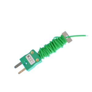 Thermocouple  jonction expose CEI avec mini-prise intgre - Type K - Paire plate PFA - Longueur 1M