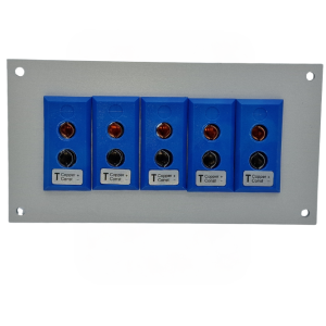 Thermocouple Connector Aluminium Panel with Type T ANSI Standard Sockets