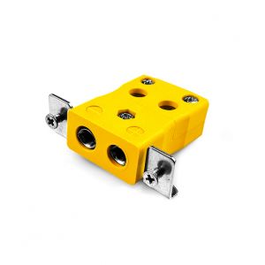 Standard Quick Wire Panel Mount Thermocouple Connector avec Bracket en acier inoxydable JS-J-SSPFQ Type J JIS