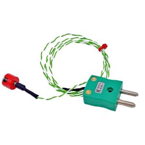 Thermocouple magntique  bouton de traction IEC de type K 0,7 kg, isol en PTFE avec prise standard de type K - Longueur 2 m