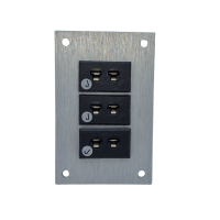 Connecteur de thermocouple Panneau en aluminium avec prises miniatures IEC de type J - 3 voies