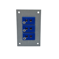Panneau en aluminium pour connecteur thermocouple avec douilles miniatures JIS Type K - 3 voies