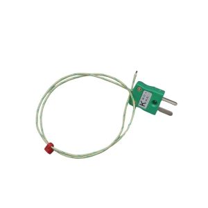 Thermocouple  jonction expose CEI  paire plate isole en fibre de verre - Type K avec terminaison de fiche miniature - 1/0,508 mm x 300 mm