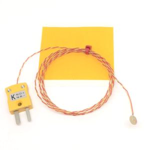Thermocouple  disque  fil fin ANSI, PFA avec prise miniature - Type K avec terminaison de fiche miniature - 1M