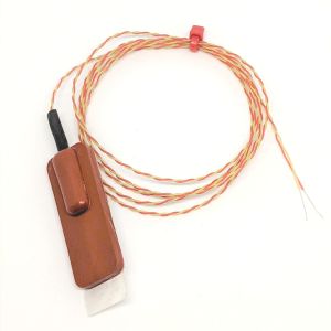Thermocouple en caoutchouc de silicone ANSI, PFA double torsad - Type K avec terminaison  queue nue - 1M