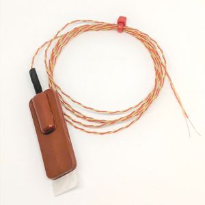 Thermocouple en caoutchouc de silicone ANSI, PFA double torsad - Type K avec terminaison  queue nue - 2M