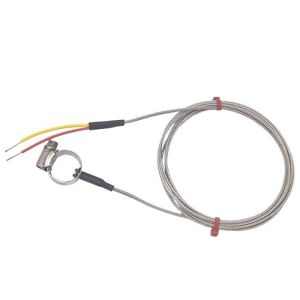Thermocouple de surface de tuyau ANSI, surtresse en acier inoxydable en fibre de verre - Type K pour sadapter  un diamtre de tuyau de 30  45 mm