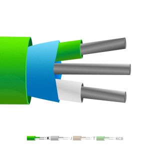 Cble / fil de thermocouple blind en mylar isol en PVC de type K (IEC)