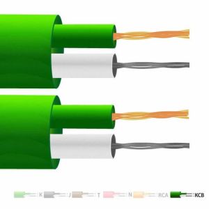 Cble / fil de thermocouple isol paires plates isoles de type VX (KCB) pour utilisation avec des thermocouples de type K - 13/0,2 mm