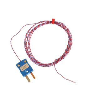 Thermocouple  jonction expose isol ANSI PFA avec prise miniature - Type T - Taille du brin 1/0,3 mm - Longueur 1 m