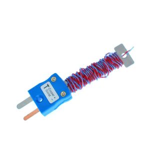 Thermocouple  jonction expose ANSI PFA avec mini-prise intgre - Type T - 1M
