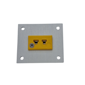 Panneau aluminium pour connecteur thermocouple avec prises miniatures ANSI Type K - 1 Way