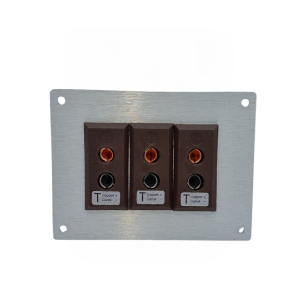 Panneau aluminium pour connecteur thermocouple avec douilles standard IEC Type T - 3 voies
