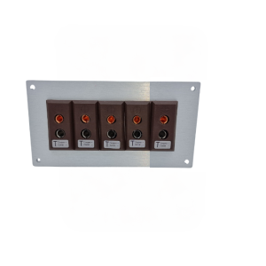 Panneau aluminium pour connecteur thermocouple avec douilles standard IEC Type T - 5 voies
