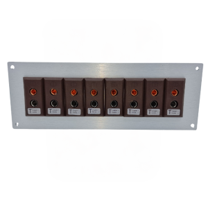 Panneau aluminium pour connecteur thermocouple avec douilles standard IEC Type T - 8 voies