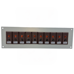 Panneau aluminium pour connecteur thermocouple avec douilles standard IEC Type T - 10 voies
